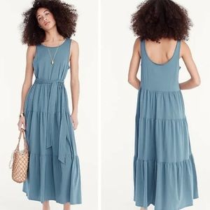 J. Crew Alhambra Broken-in Jersey Tiered Maxi Dress